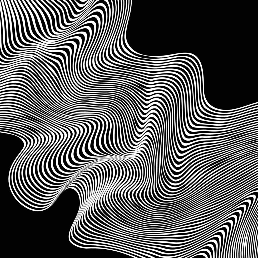 Abstract white wave lines background. vector