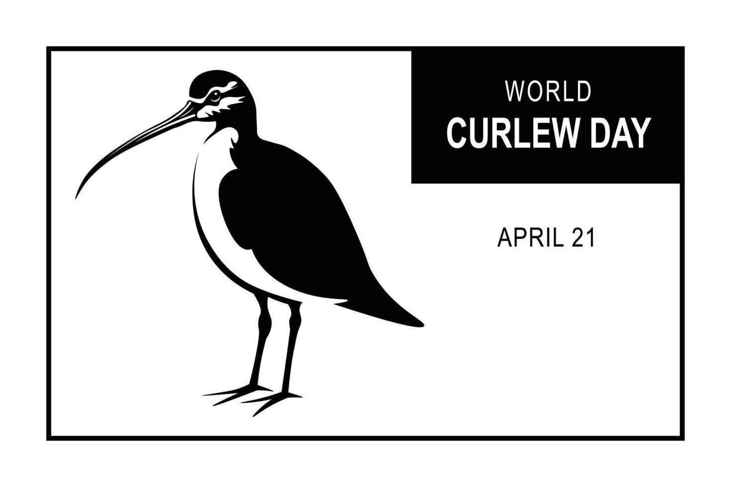 World Curlew Day background. vector