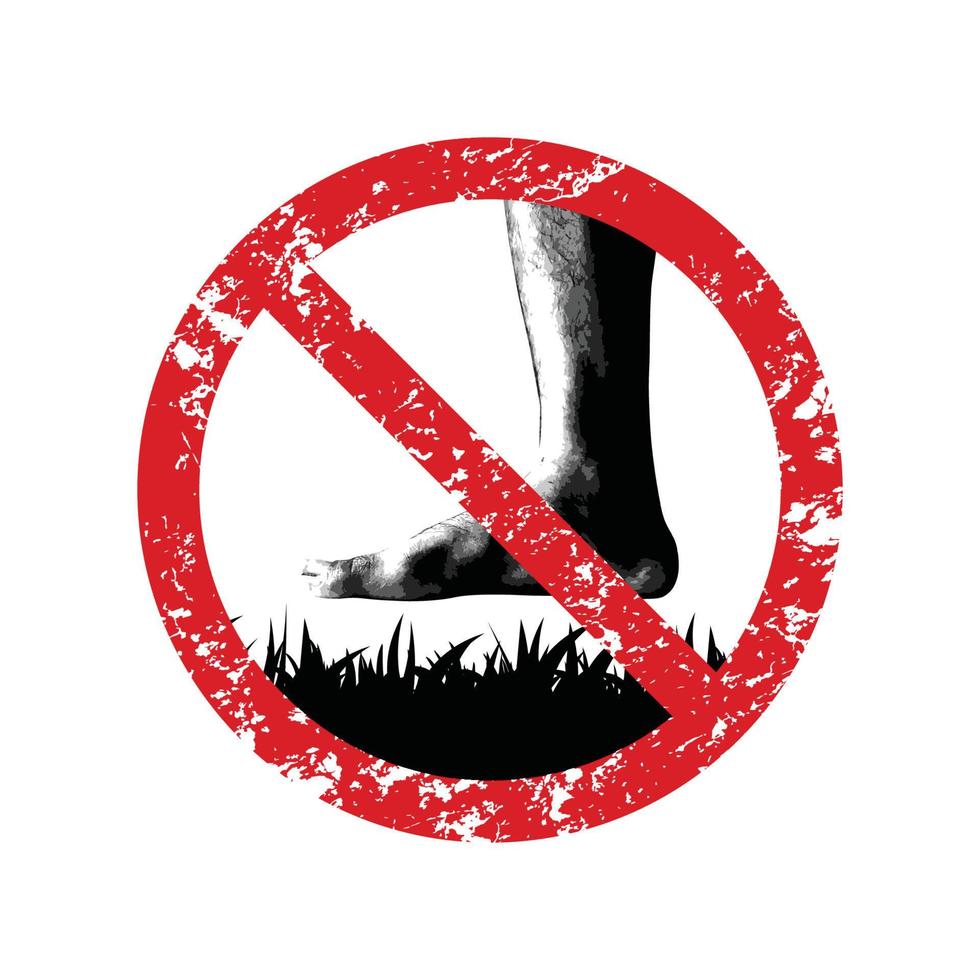 Keep Off the Grass background. vector