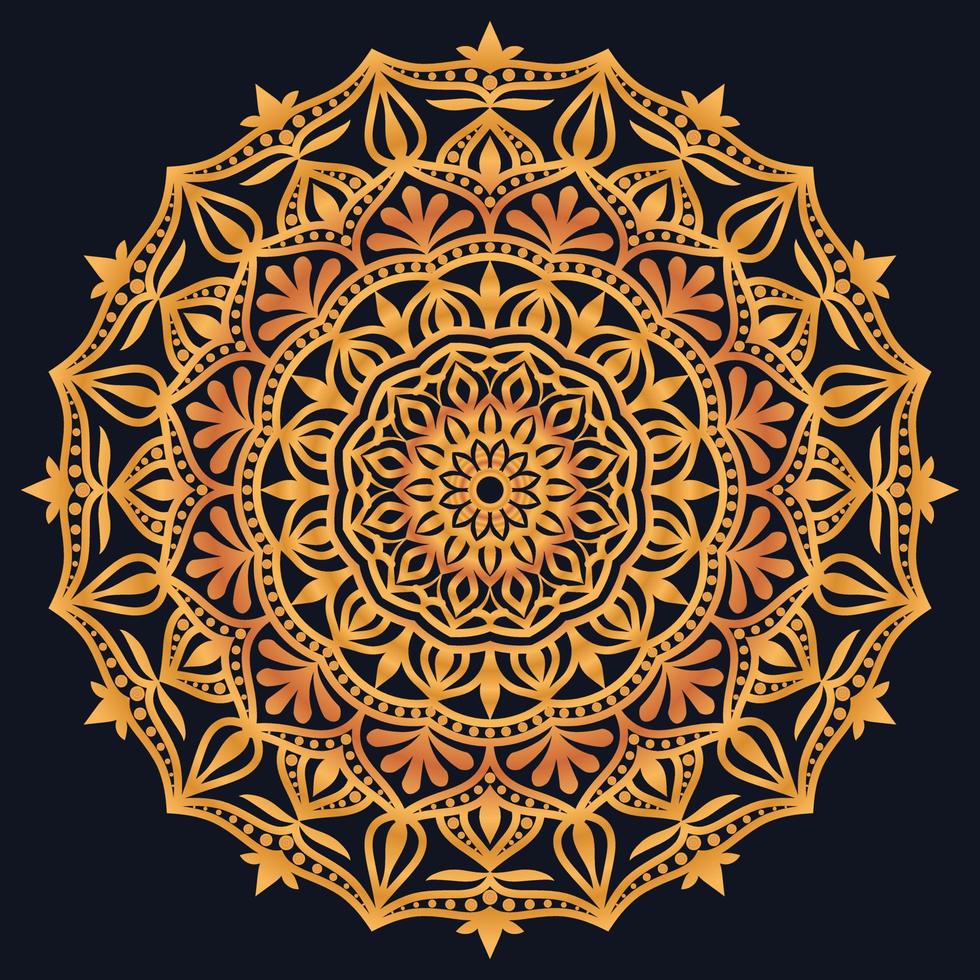 Decorative elements luxury ornament pattern gradient mandala design vector