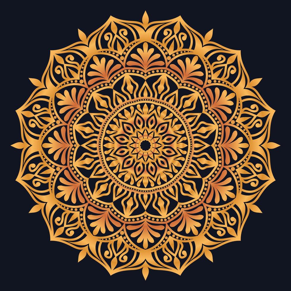 Decorative elements luxury ornament pattern gradient mandala design vector