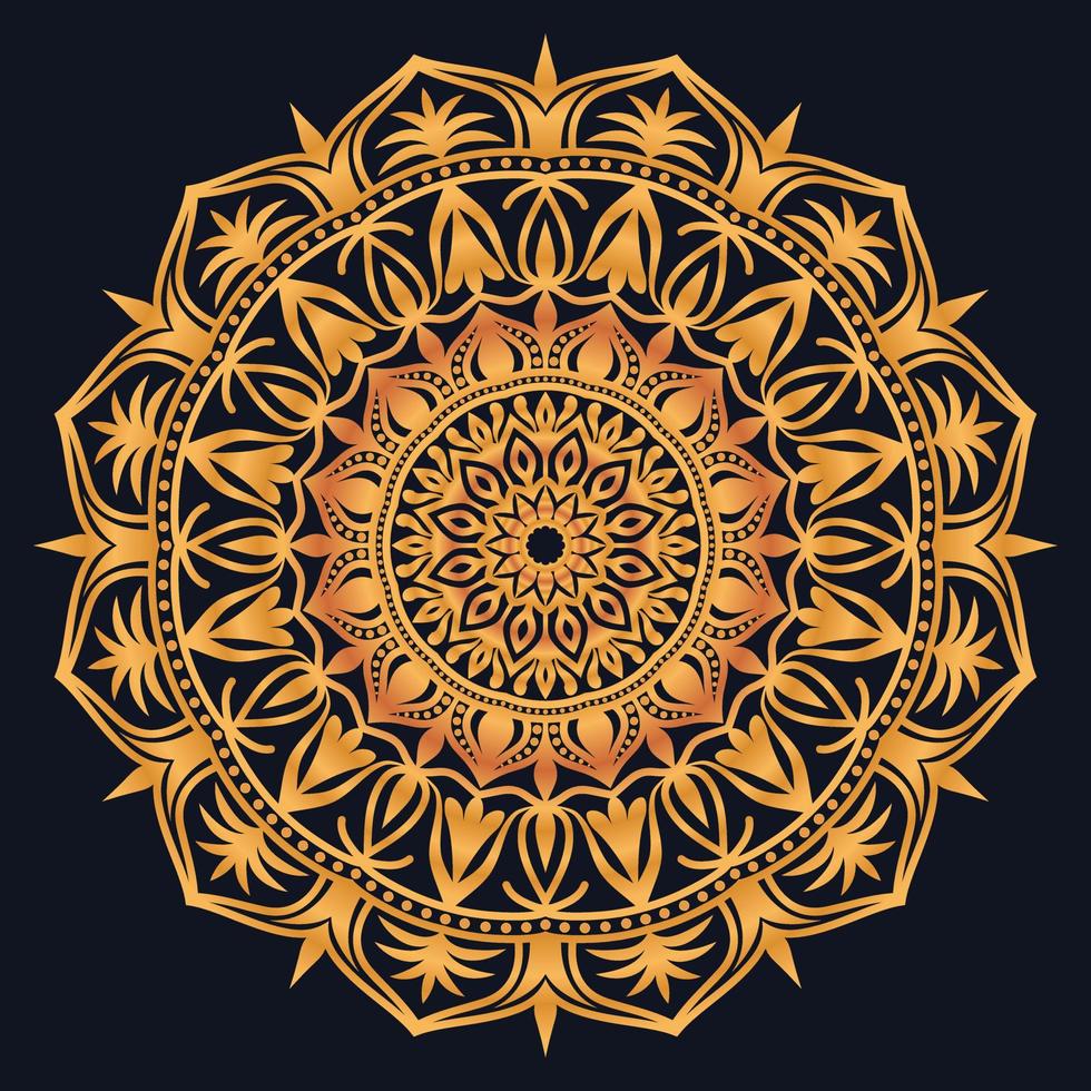 Decorative elements luxury ornament pattern gradient mandala design vector