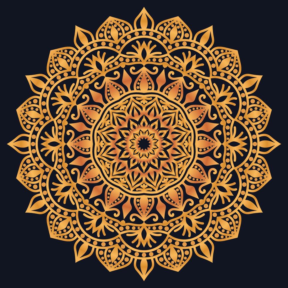 Decorative elements luxury ornament pattern gradient mandala design vector