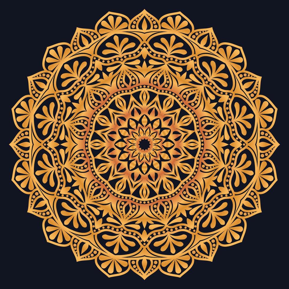 Decorative elements luxury ornament pattern gradient mandala design vector