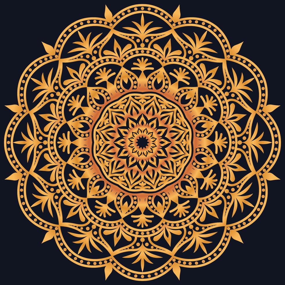 Decorative elements luxury ornament pattern gradient mandala design vector