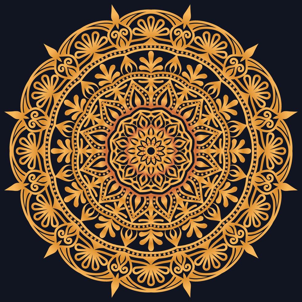 Decorative elements luxury ornament pattern gradient mandala design vector