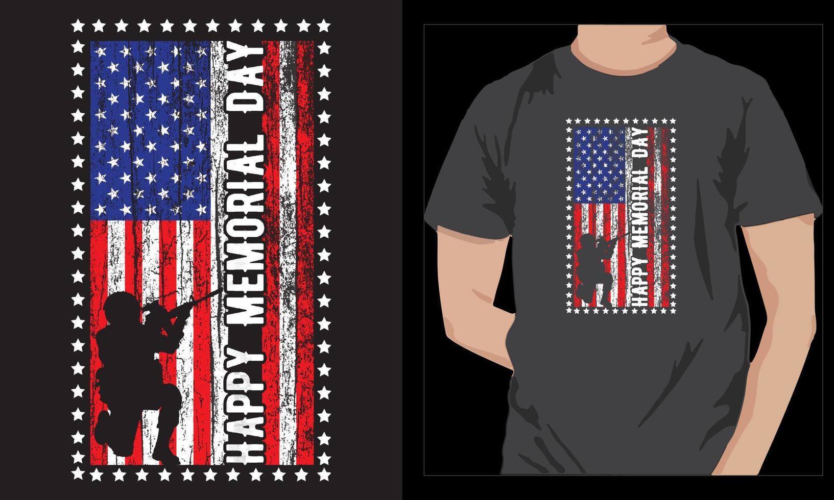 Vector happy memorial day vector tshirt design