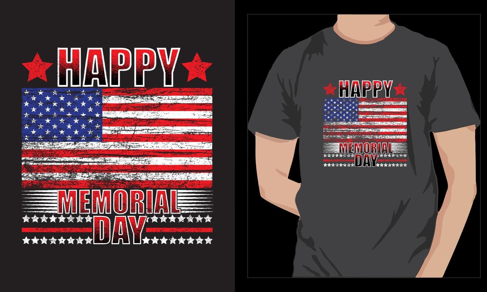 Vector happy memorial day vector tshirt design