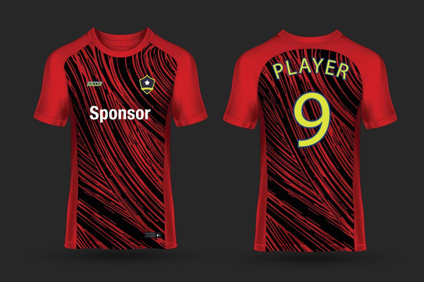 fútbol jersey modelo deporte t camisa diseño vector