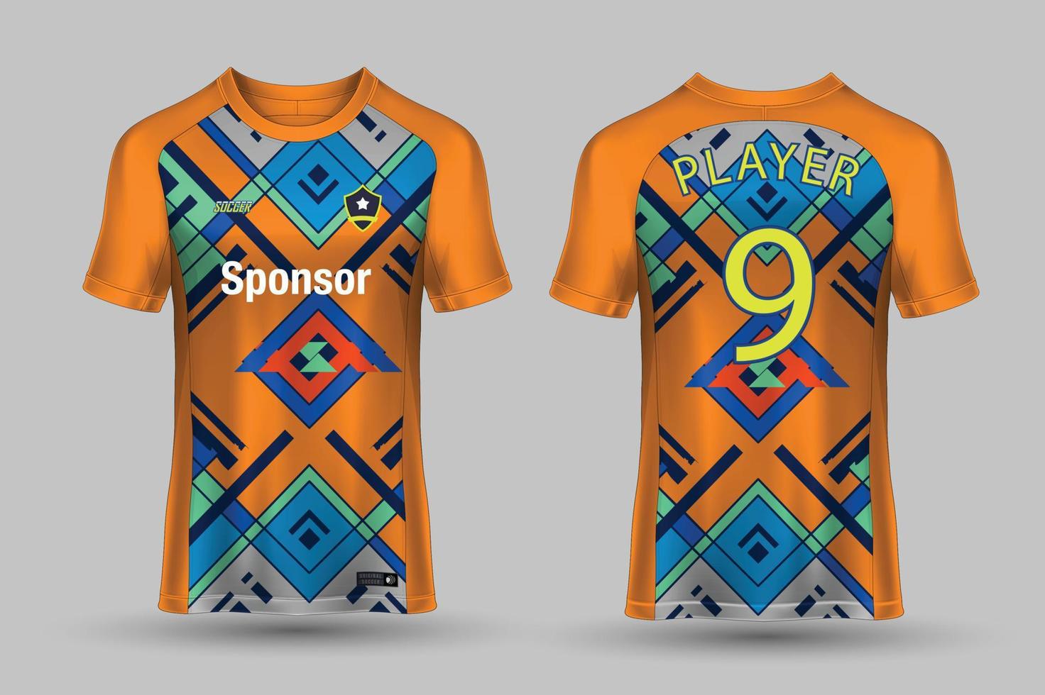 fútbol jersey modelo deporte t camisa diseño vector