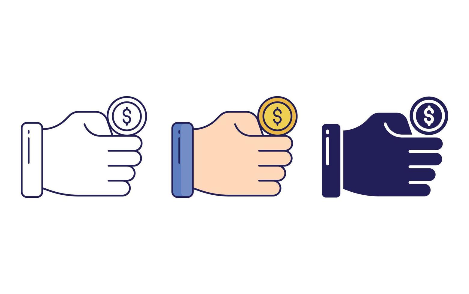 coin toss vector icon