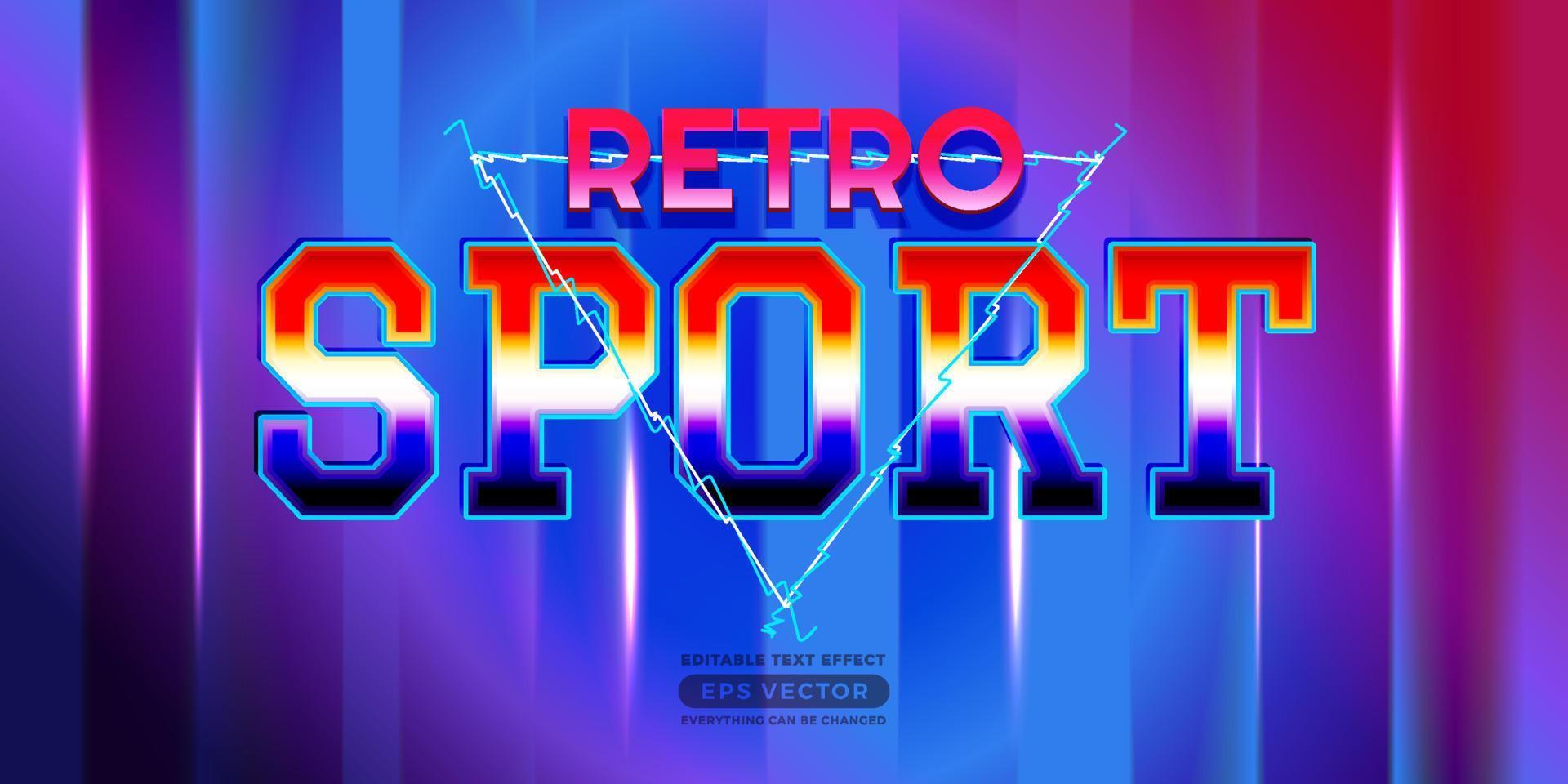 127 Retro Sport Text Effect vector