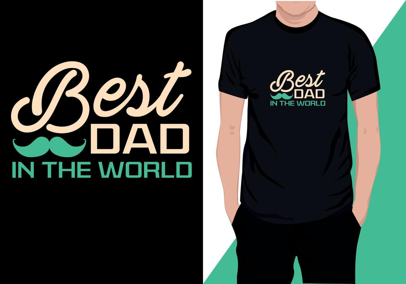 Father day t-shirt design with the custom vector of father day element