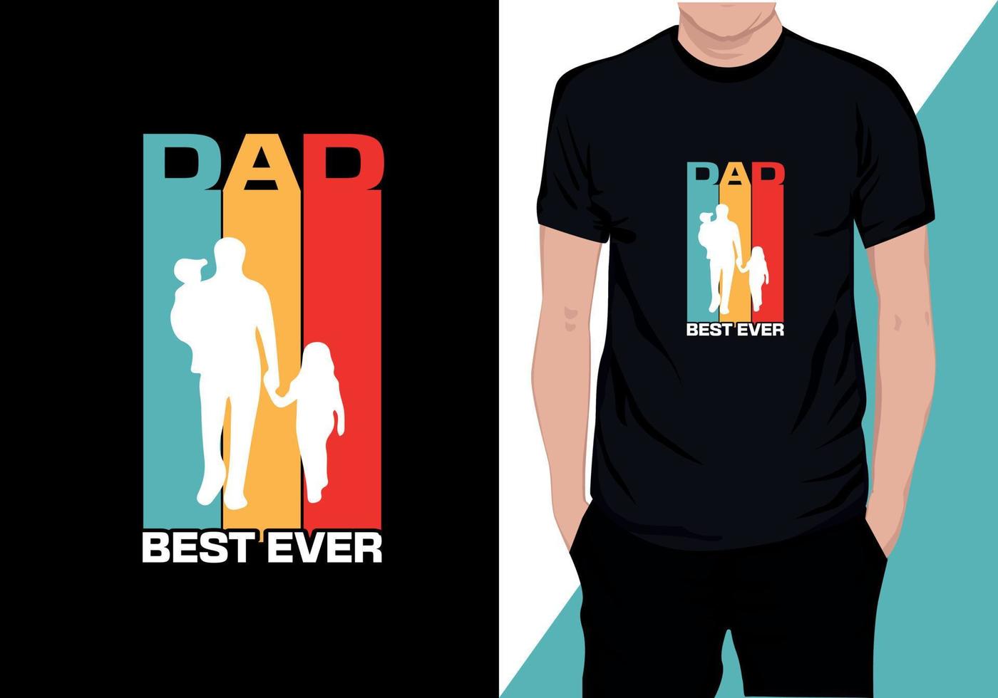 fathers day retro style t-shirt design vector