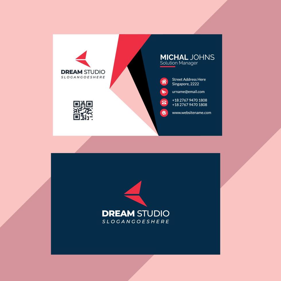 Professional business card design template today vector