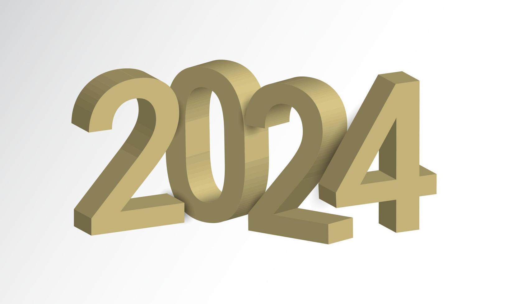 2024 Happy New Year Background Design. vector