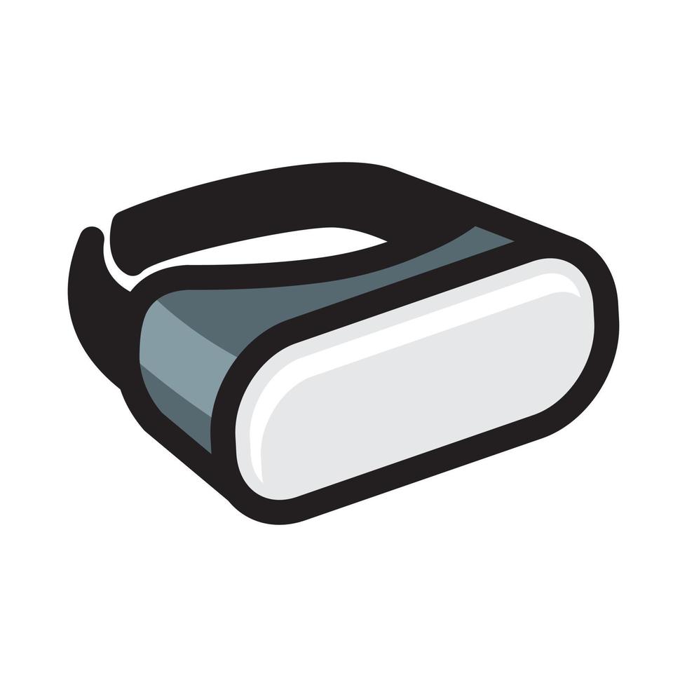 VR Headset Icon. FlatStyle Virtual Reality Device. Vector