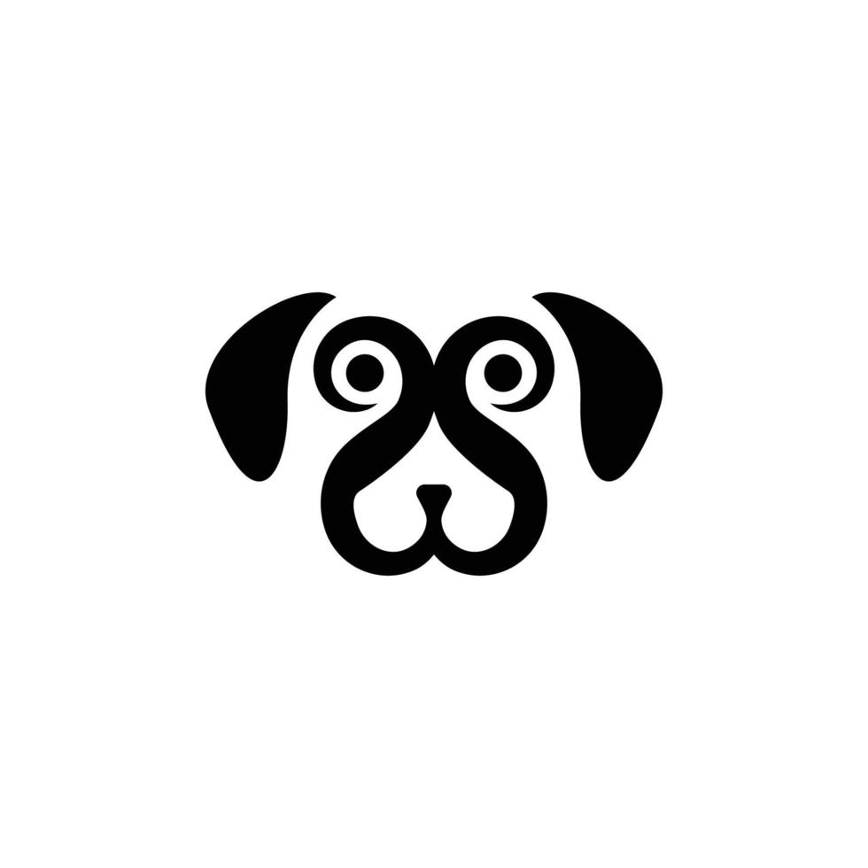 dog logo cute pets vector