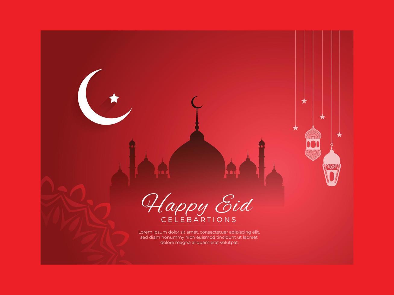 eid mubarak islamic design - Eid mubarak festival - ramadan mubarak - eid ul fitr - eid mubarak social media post islamic illustration vector