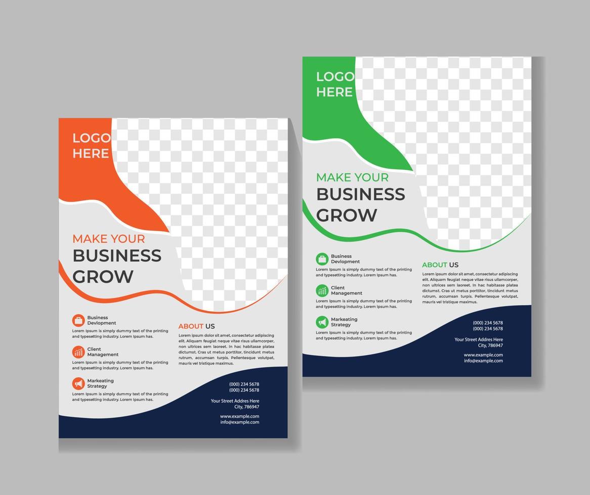 Corporate business flyer template free vector