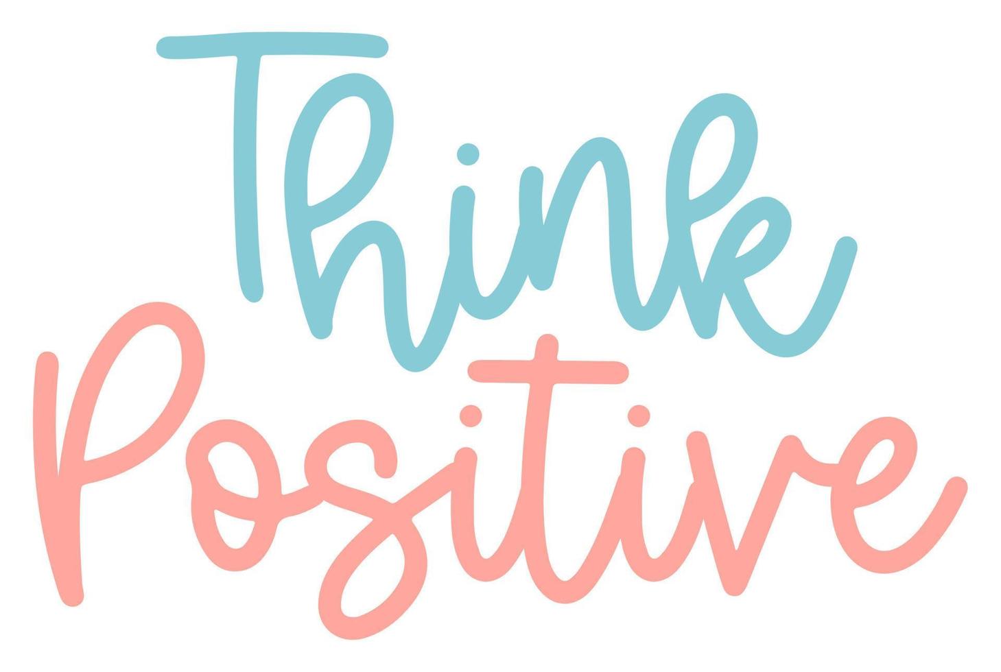 Positive Word Sticker Illustration vector