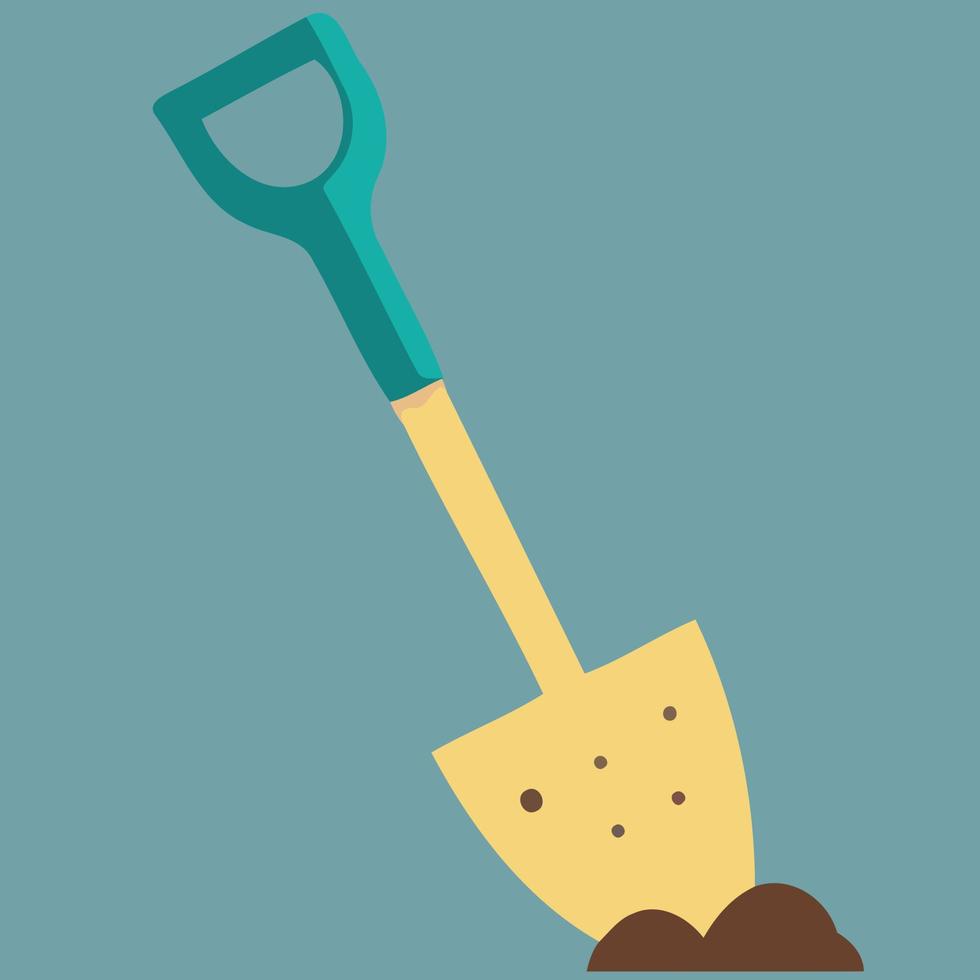 small shovel soil and gardening tool vector