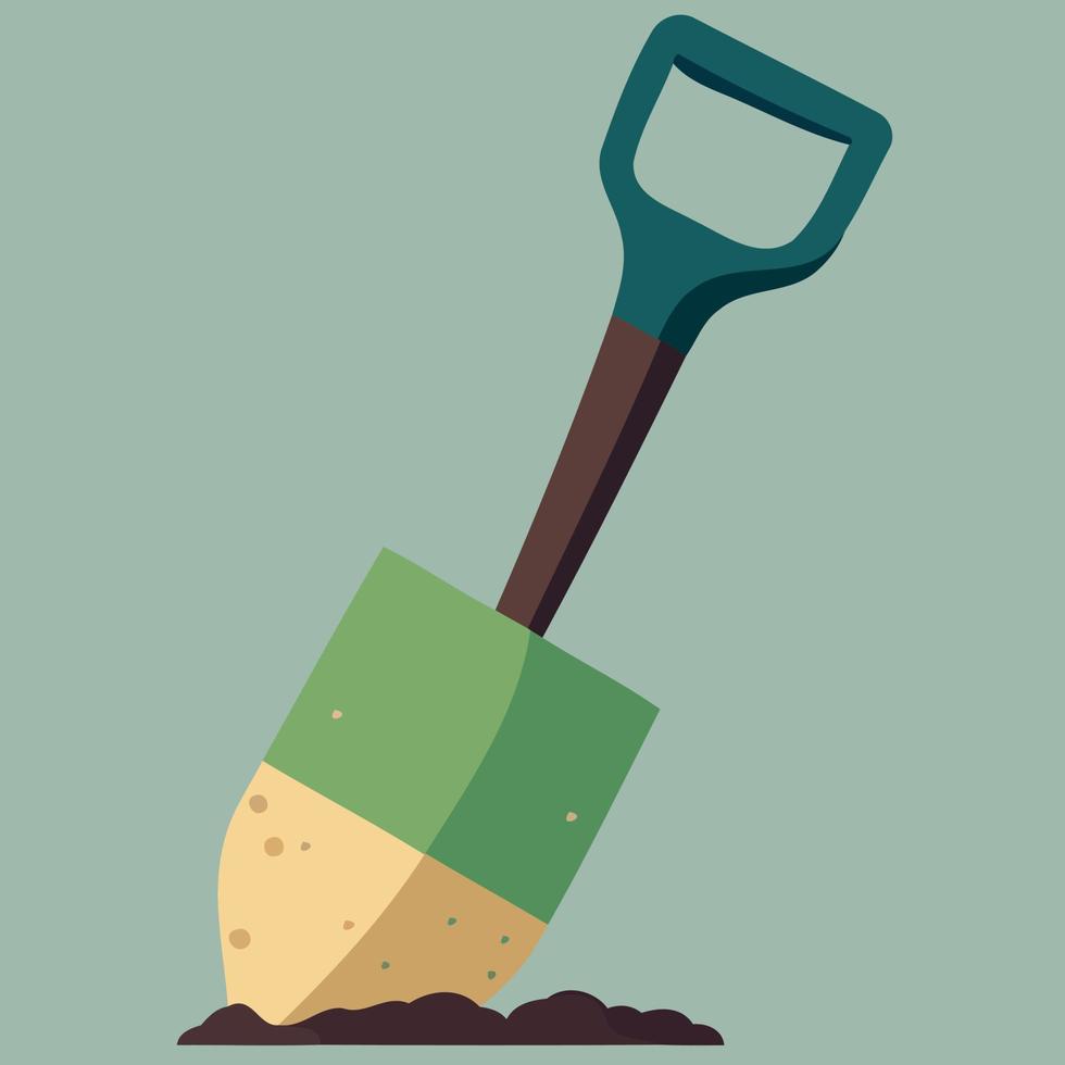 small shovel soil and gardening tool vector