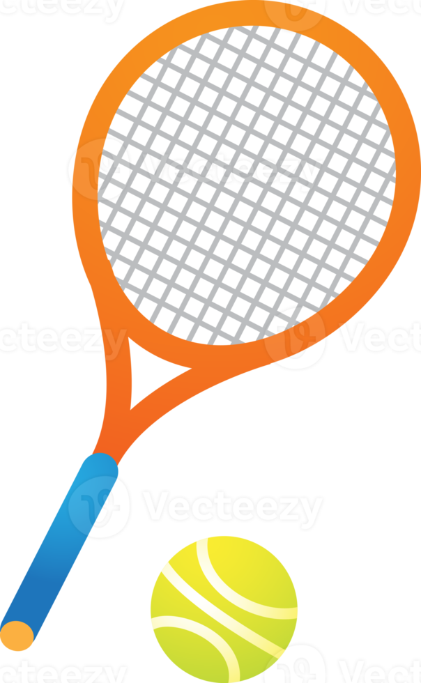 carino divertente tennis racchetta e un' tennis palla cartone animato kawaii personaggio icona isolato png