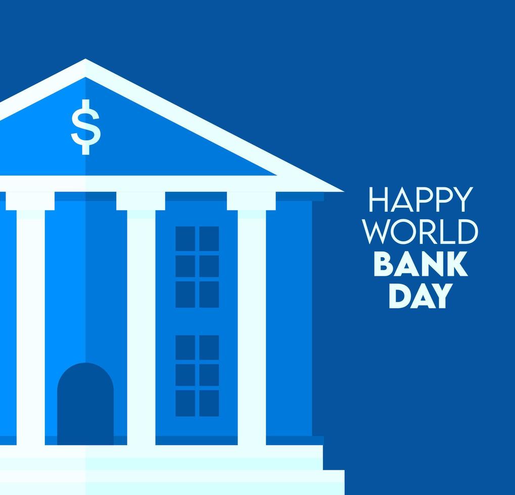 social media banner post temple with world bank day theme vector