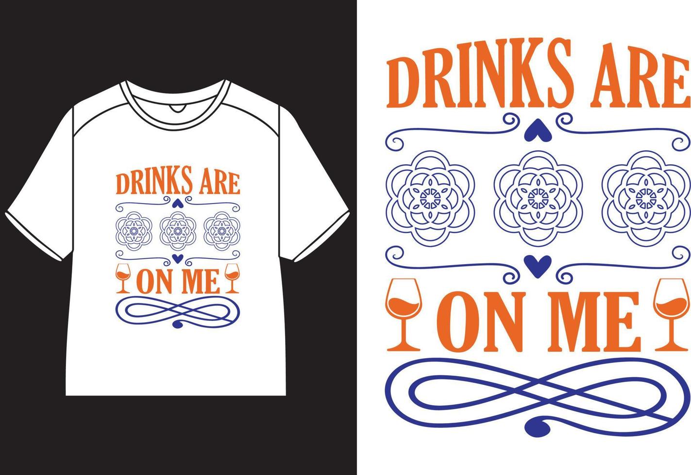 bebidas son en yo camiseta diseño vector