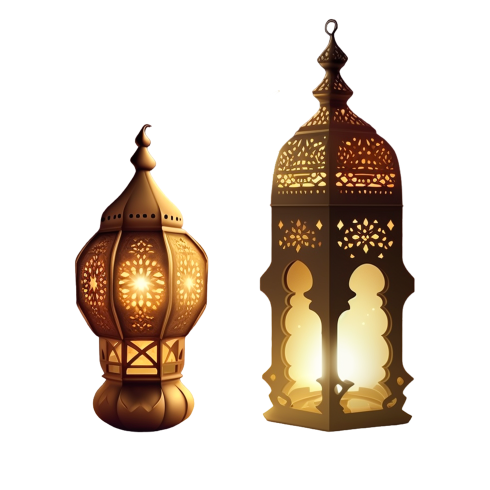 Happy Islamic Ramadan Kareem 3d Lamp png