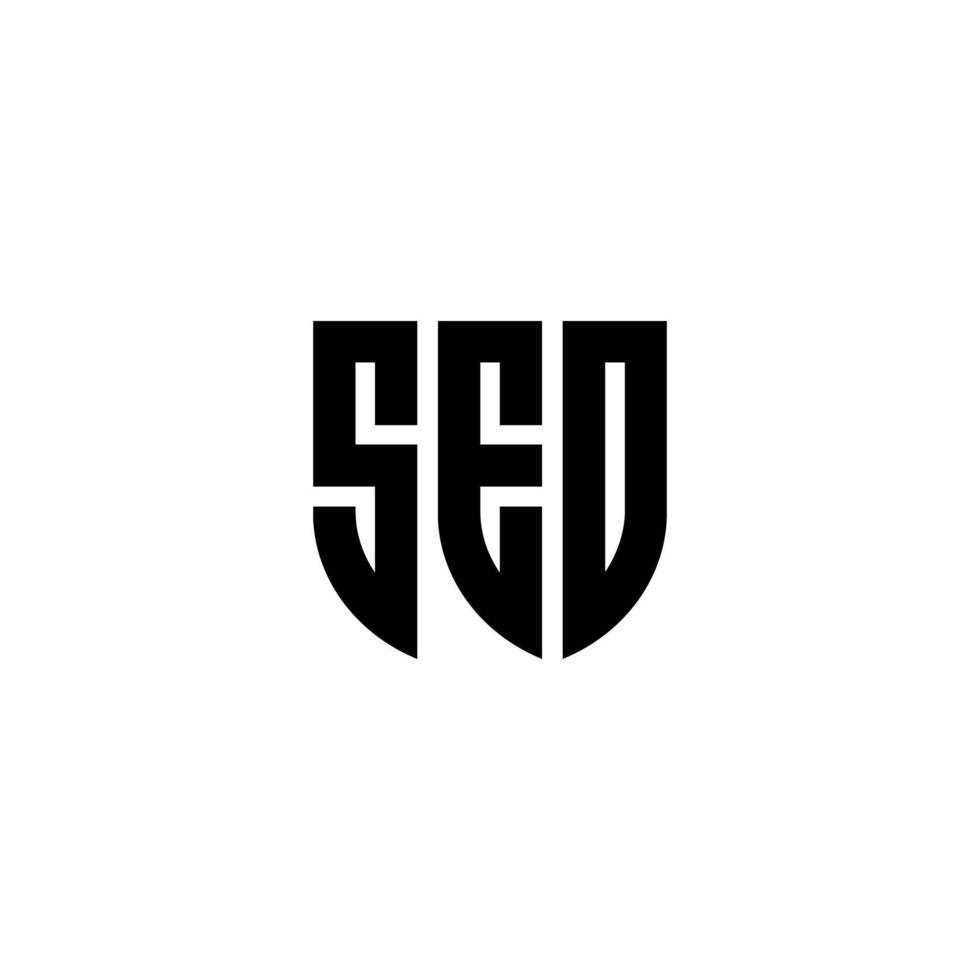 SED letter logo design in illustration. Vector logo, calligraphy designs for logo, Poster, Invitation, etc.