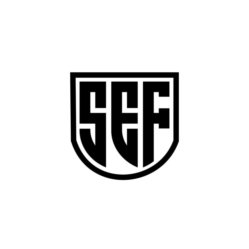 SEF letter logo design in illustration. Vector logo, calligraphy designs for logo, Poster, Invitation, etc.