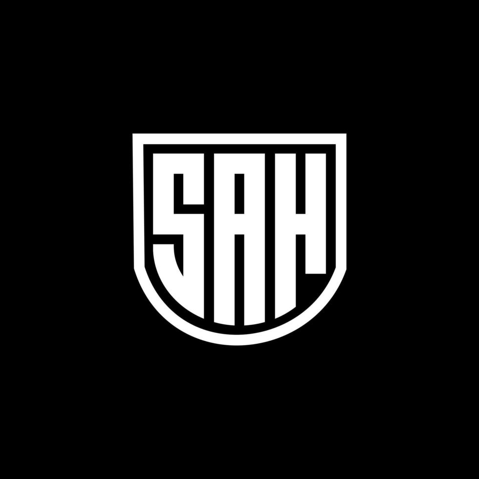 SAH letter logo design in illustration. Vector logo, calligraphy designs for logo, Poster, Invitation, etc.