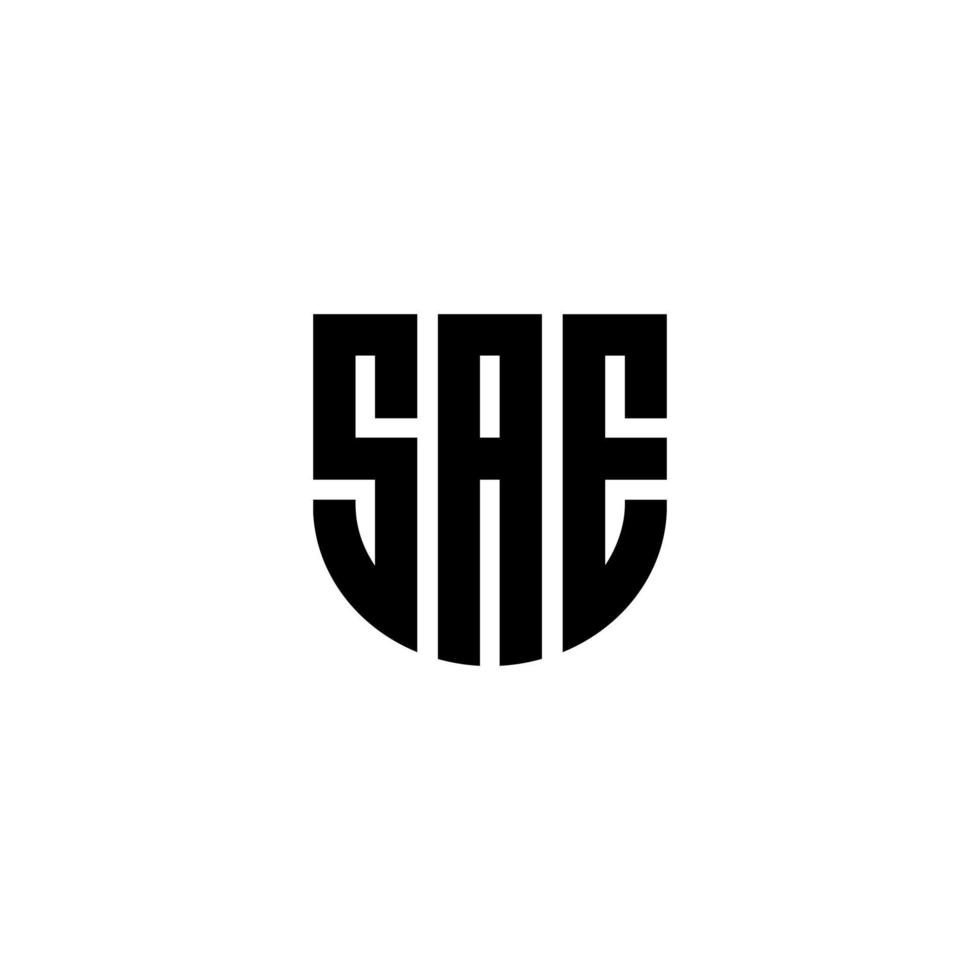SAE letter logo design in illustration. Vector logo, calligraphy designs for logo, Poster, Invitation, etc.