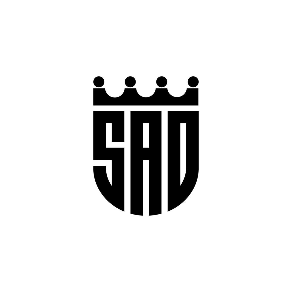 SAO letter logo design in illustration. Vector logo, calligraphy designs for logo, Poster, Invitation, etc.