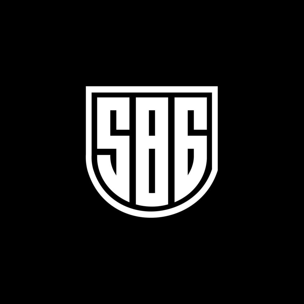 SBG letter logo design in illustration. Vector logo, calligraphy designs for logo, Poster, Invitation, etc.
