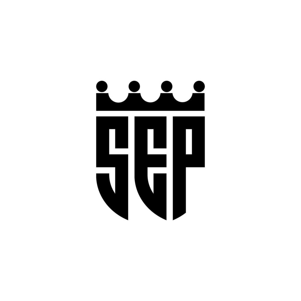 SEP letter logo design in illustration. Vector logo, calligraphy designs for logo, Poster, Invitation, etc.