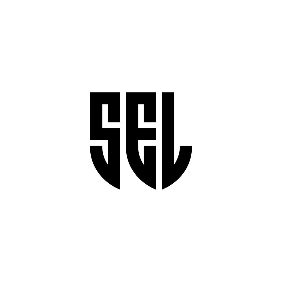 SEL letter logo design in illustration. Vector logo, calligraphy designs for logo, Poster, Invitation, etc.