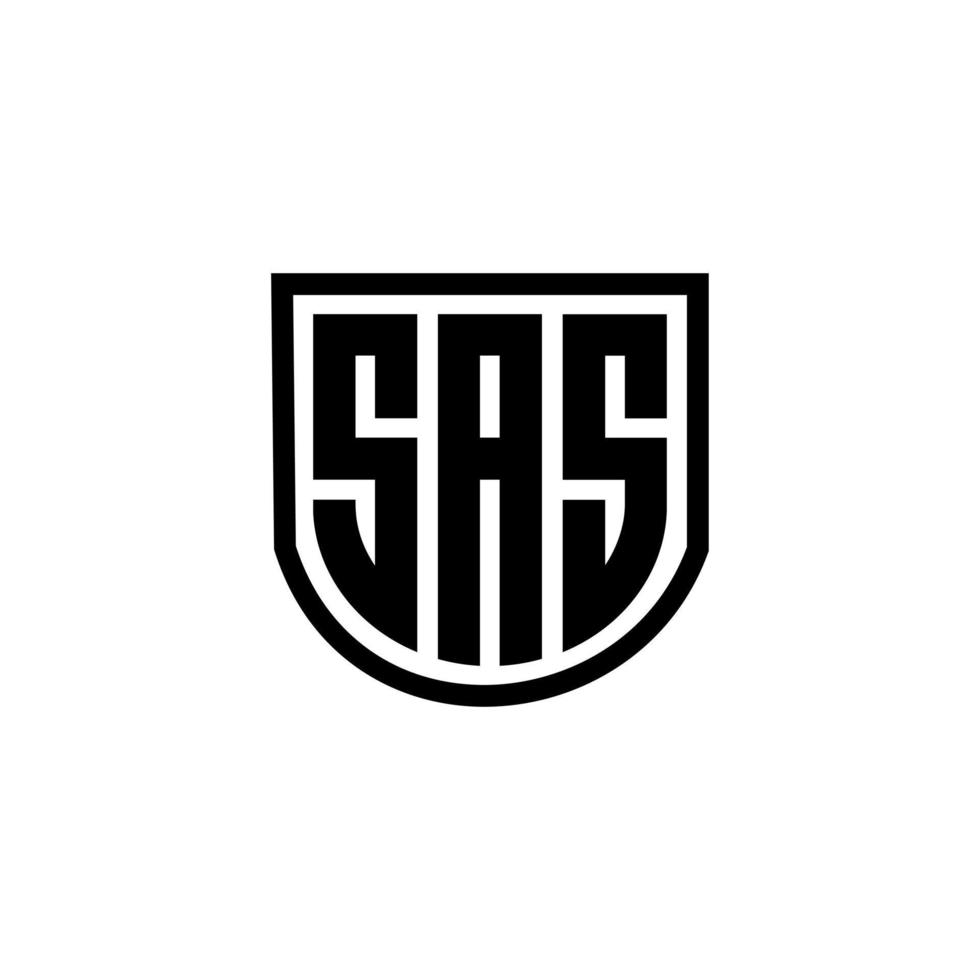 SAS letter logo design in illustration. Vector logo, calligraphy designs for logo, Poster, Invitation, etc.
