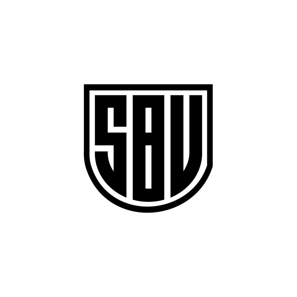 diseño de logotipo de letra sbu en ilustración. logotipo vectorial, diseños de caligrafía para logotipo, afiche, invitación, etc. vector