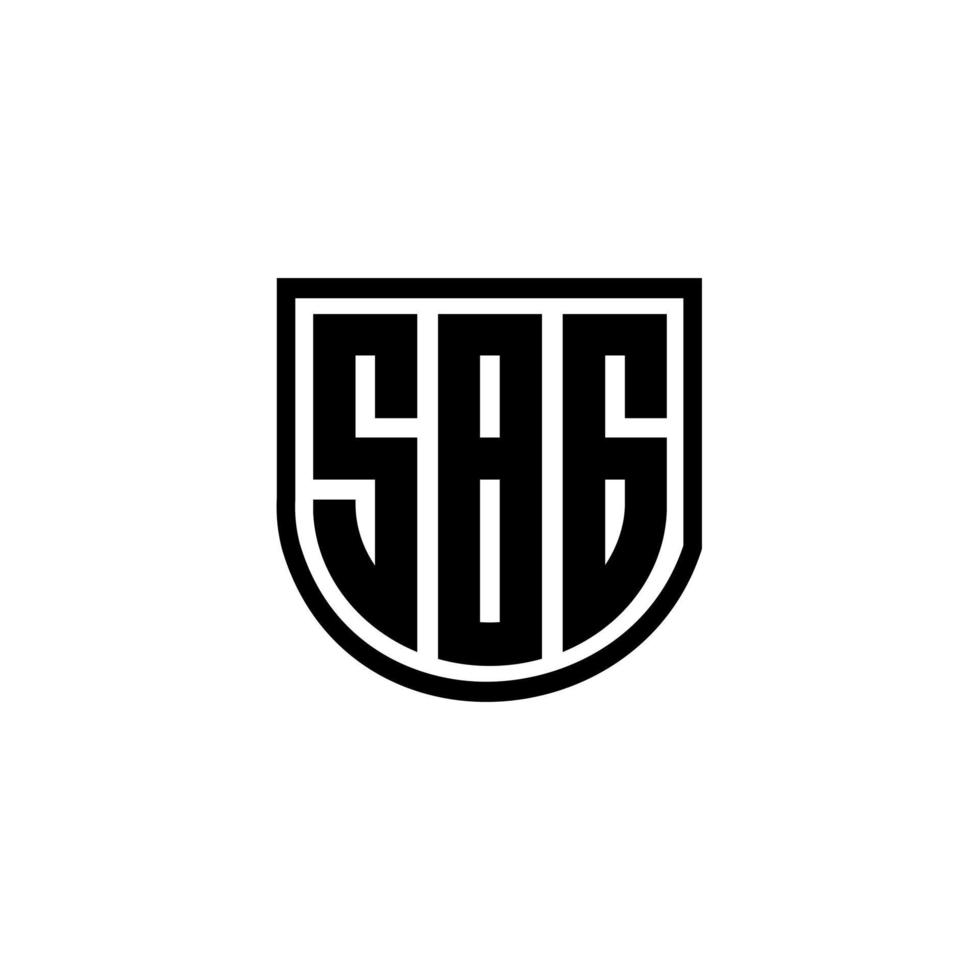 diseño del logotipo de la letra sbg en la ilustración. logotipo vectorial, diseños de caligrafía para logotipo, afiche, invitación, etc. vector