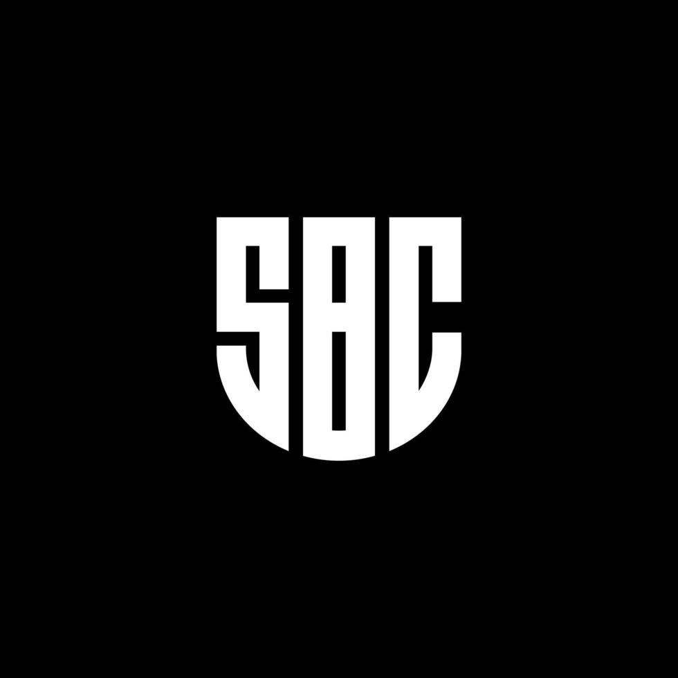 SBC letter logo design in illustration. Vector logo, calligraphy designs for logo, Poster, Invitation, etc.