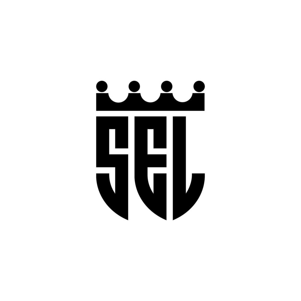 SEL letter logo design in illustration. Vector logo, calligraphy designs for logo, Poster, Invitation, etc.
