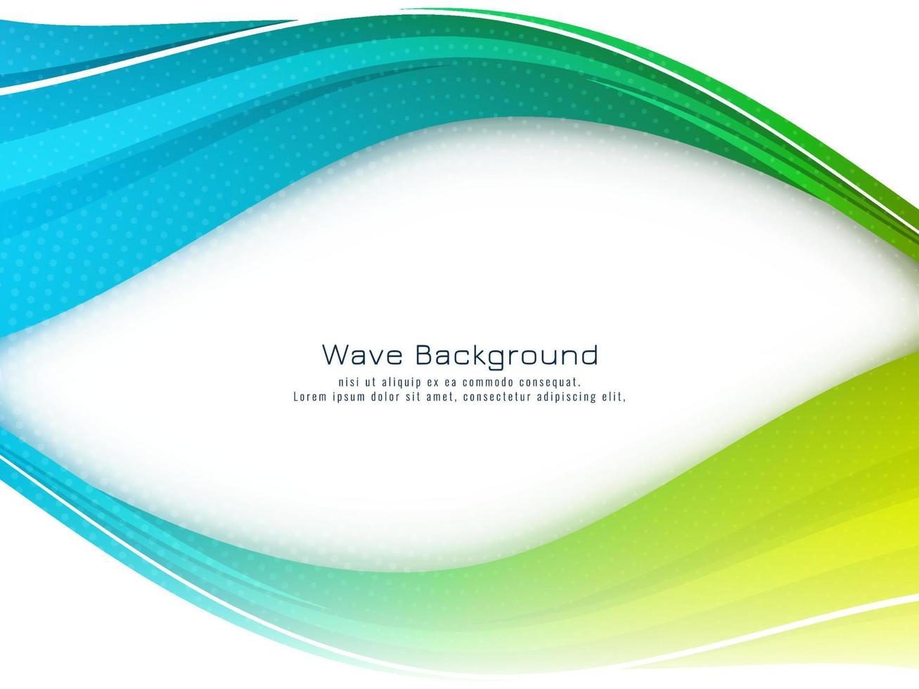 Stylish elegant colorful wave design modern background vector
