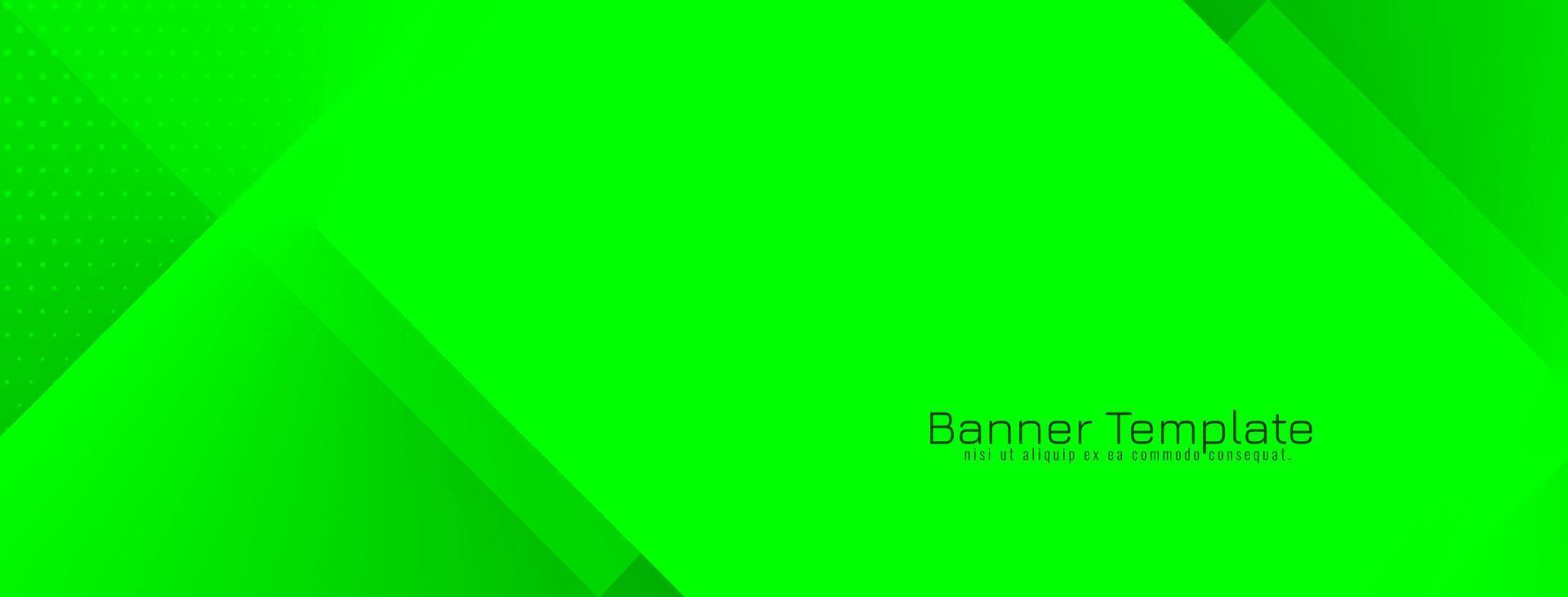 Stylish elegant green geometric banner template vector