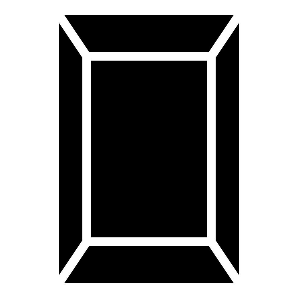Template picture rectangular icon black color vector illustration image flat style