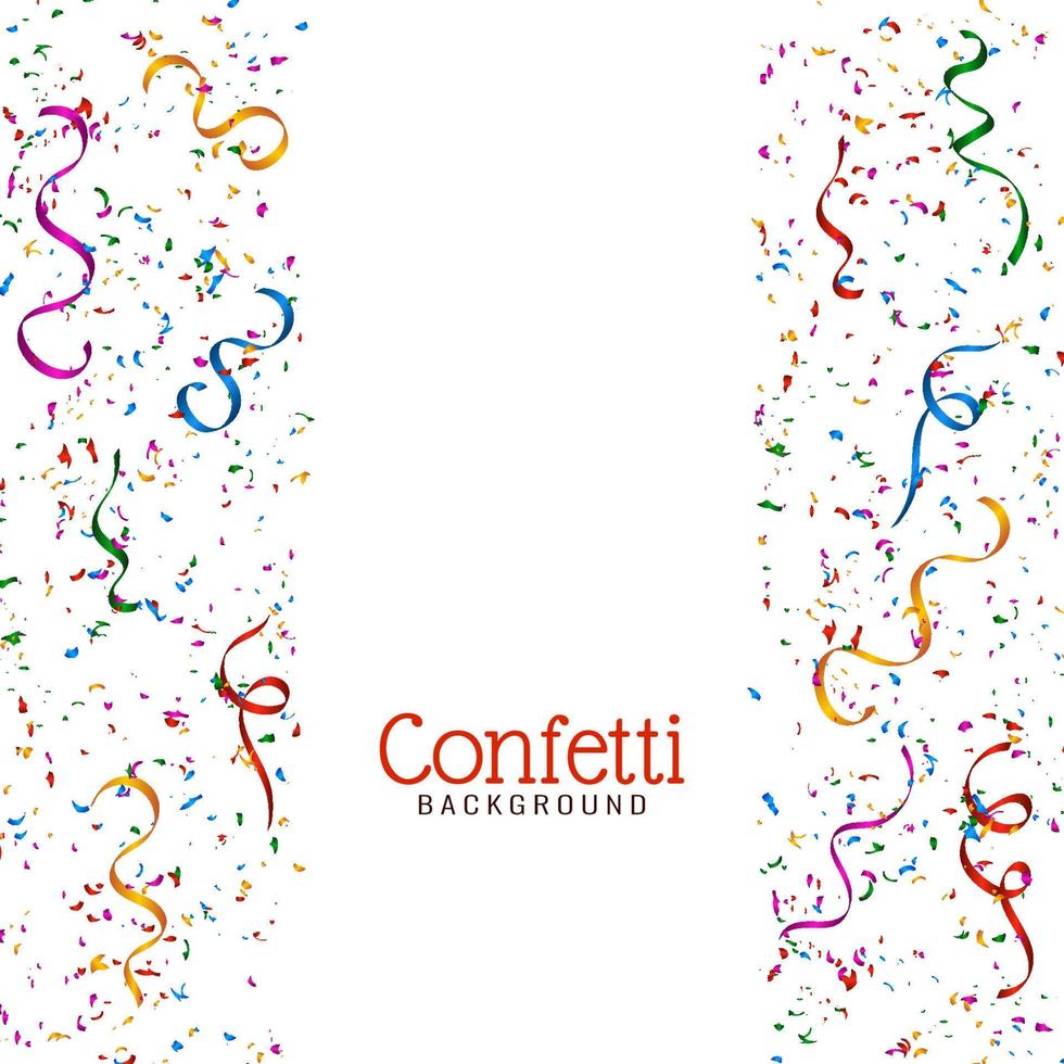 Decorative stylish colorful confetti background vector