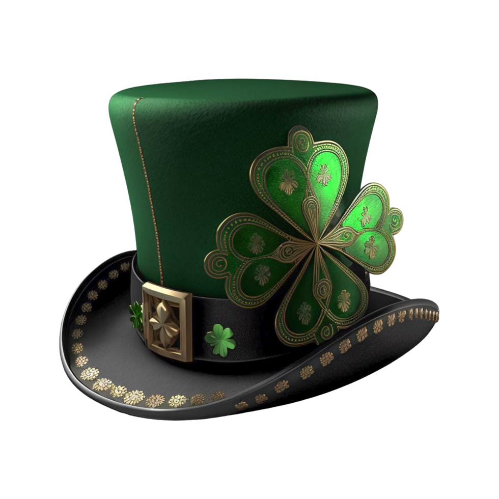 3d Stereo Cartoon Clover St Patricks Day Hat Model png