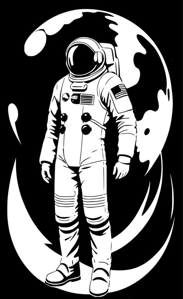 vector illustration of space man cartoon